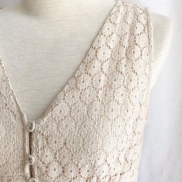 Anthropologie Current Air Lace Boho Maxi Dress XS - Picture 4 of 11